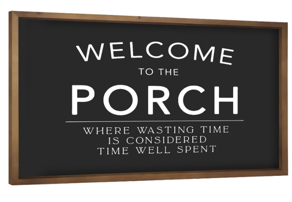 Welcome To Our Porch Sign, Wooden Porch Wall Decor Outdoor Rustic Farmhouse